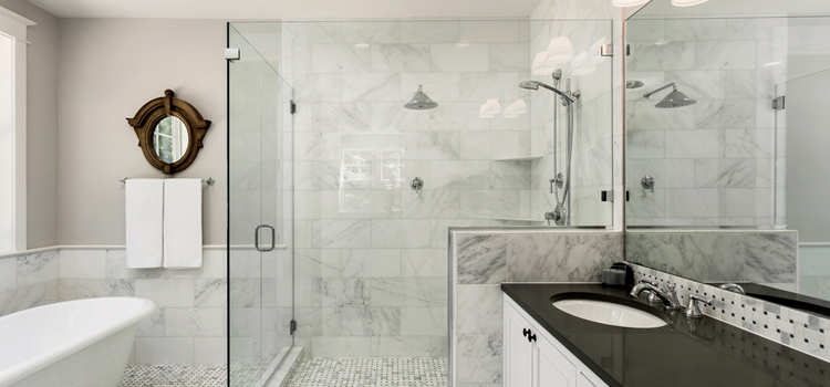 bathroom shower door installation in South Monrovia Island